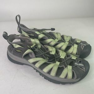 Keen women’s 7 waterproof sandals green & gray